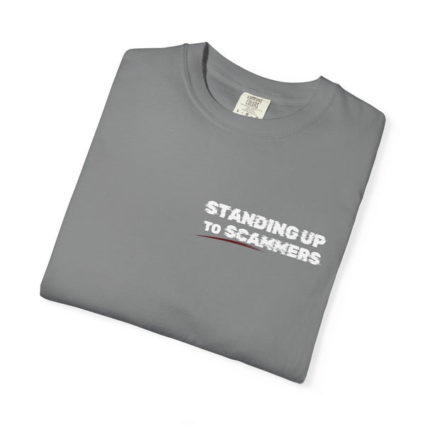 Standing Up To Scammers  Graphic T-Shirt (Dark Variants)  — "This Shirt Was Paid For By A Nigerian Prince"