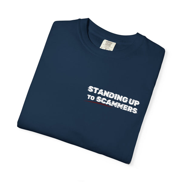Standing Up To Scammers  Graphic T-Shirt (Dark Variants)  — "This Shirt Was Paid For By A Nigerian Prince"