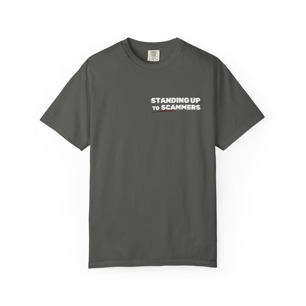 Standing Up To Scammers  Graphic T-Shirt (Dark Variants)  — "This Shirt Was Paid For By A Nigerian Prince"