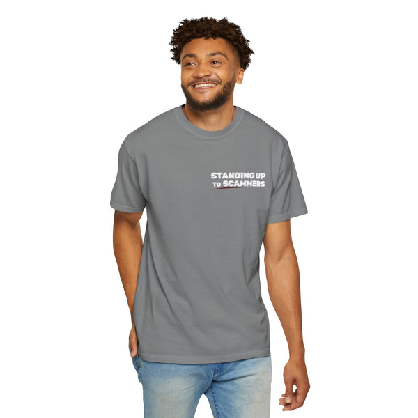 Standing Up To Scammers  Graphic T-Shirt (Dark Variants)  — "This Shirt Was Paid For By A Nigerian Prince"