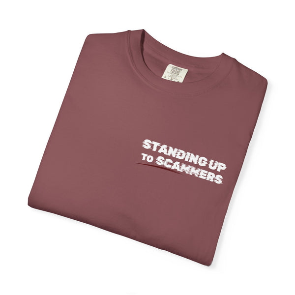 Standing Up To Scammers  Graphic T-Shirt (Dark Variants)  — "This Shirt Was Paid For By A Nigerian Prince"