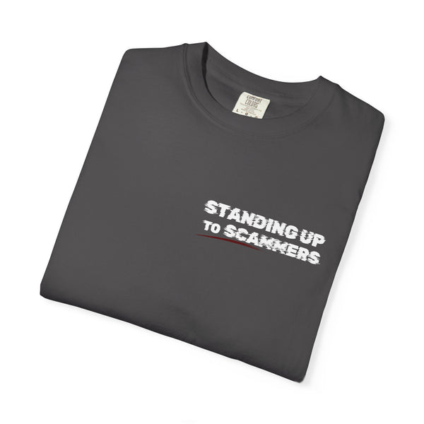 Standing Up To Scammers  Graphic T-Shirt (Dark Variants)  — "This Shirt Was Paid For By A Nigerian Prince"